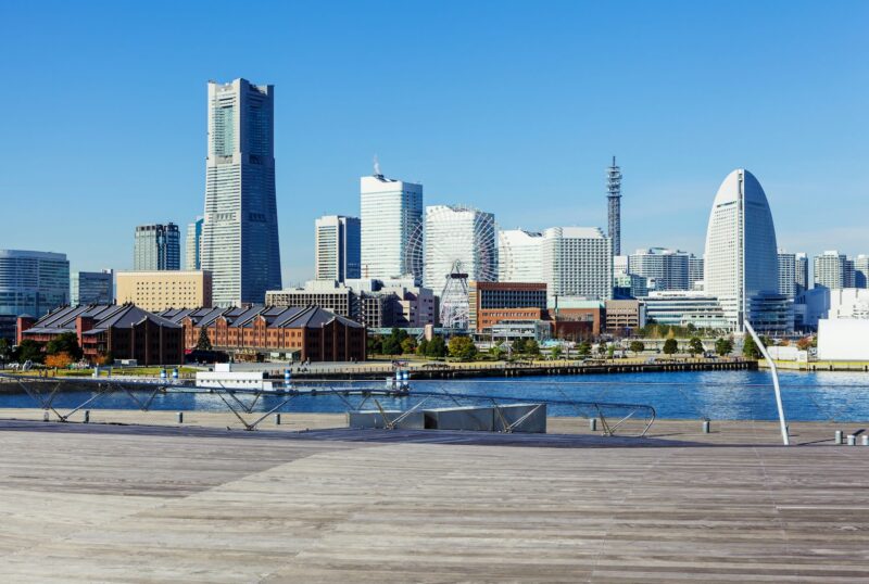 Yokohama skyline in Japan